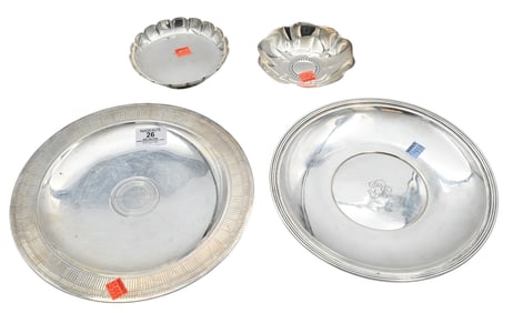 Four Tiffany and Company Sterling Silver Trays