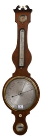 Regency Mahogany Wheel Barometer by Catelli and Company, Hereford