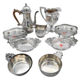 Nine Piece Sterling Silver Group