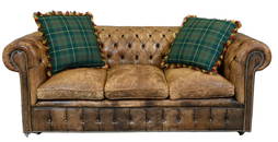 Three Seat Leather Chesterfield Sofa