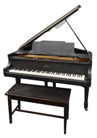 Steinway Mahogany Baby Grand Piano