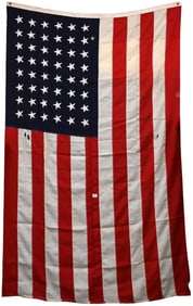 Large 48 Star Hand Stitched American Flag