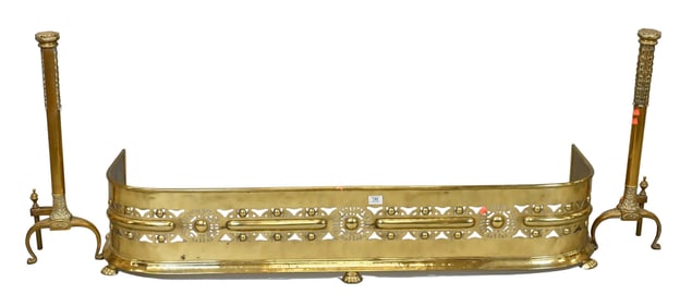 Three Piece Brass Firepace Lot