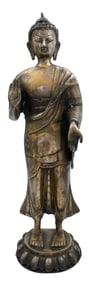 Standing Metal Buddha Figure