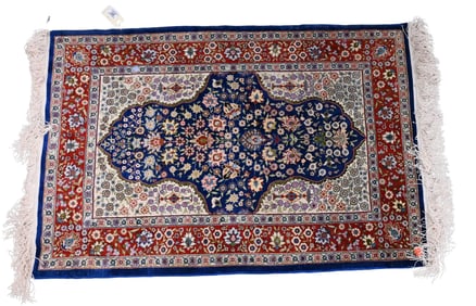 Oriental Silk Throw Rug