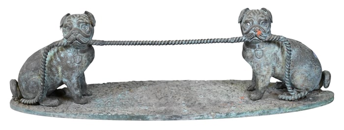 Figural Bronze Boot Scraper