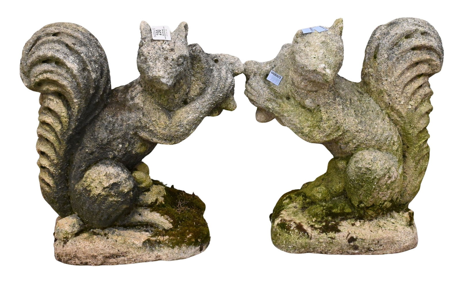 Pair of Cast Stone Outdoor Squirrel Figures (1 of 4)