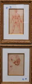 Set of Eight Custom Framed Italian Portrait Studies