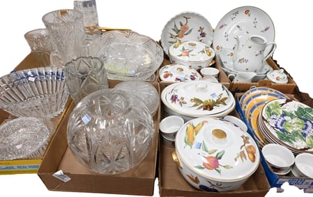 Eight Box Lots of Glass and Porcelain