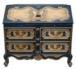 Century Furniture Company French Provincial Style Painted Slant Front Desk