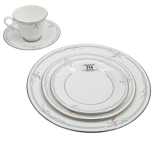 141 Piece Royal Doulton "Carnation" Porcelain Dinner Service for 12