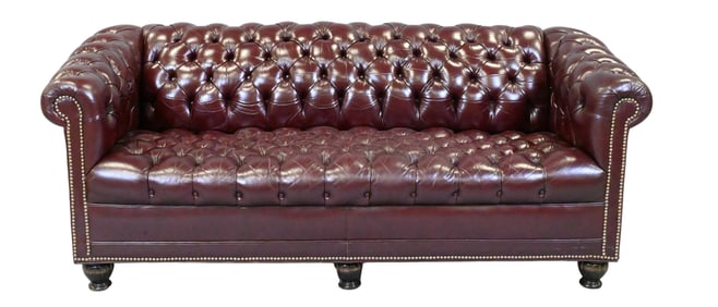 Chesterfield Leather Tufted Sofa