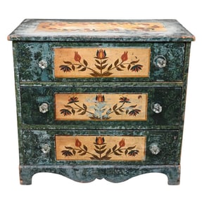 Painted Three Drawer Chest