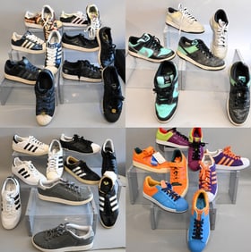 Seventeen Pairs of Nike and Adidas Sneakers