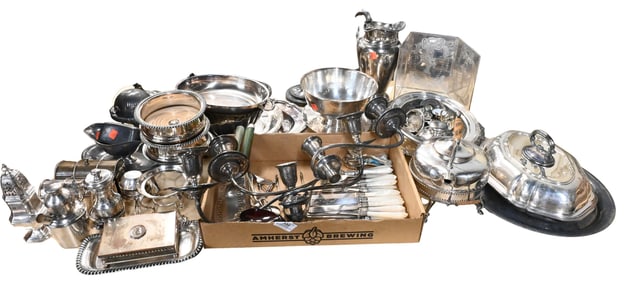 Large Group of Silver Plate