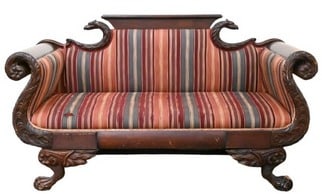 Empire Style Mahogany Sofa (1 of 7)