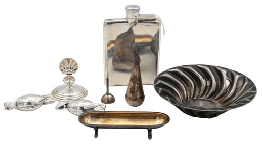 Eight Piece Silver Decorative Group