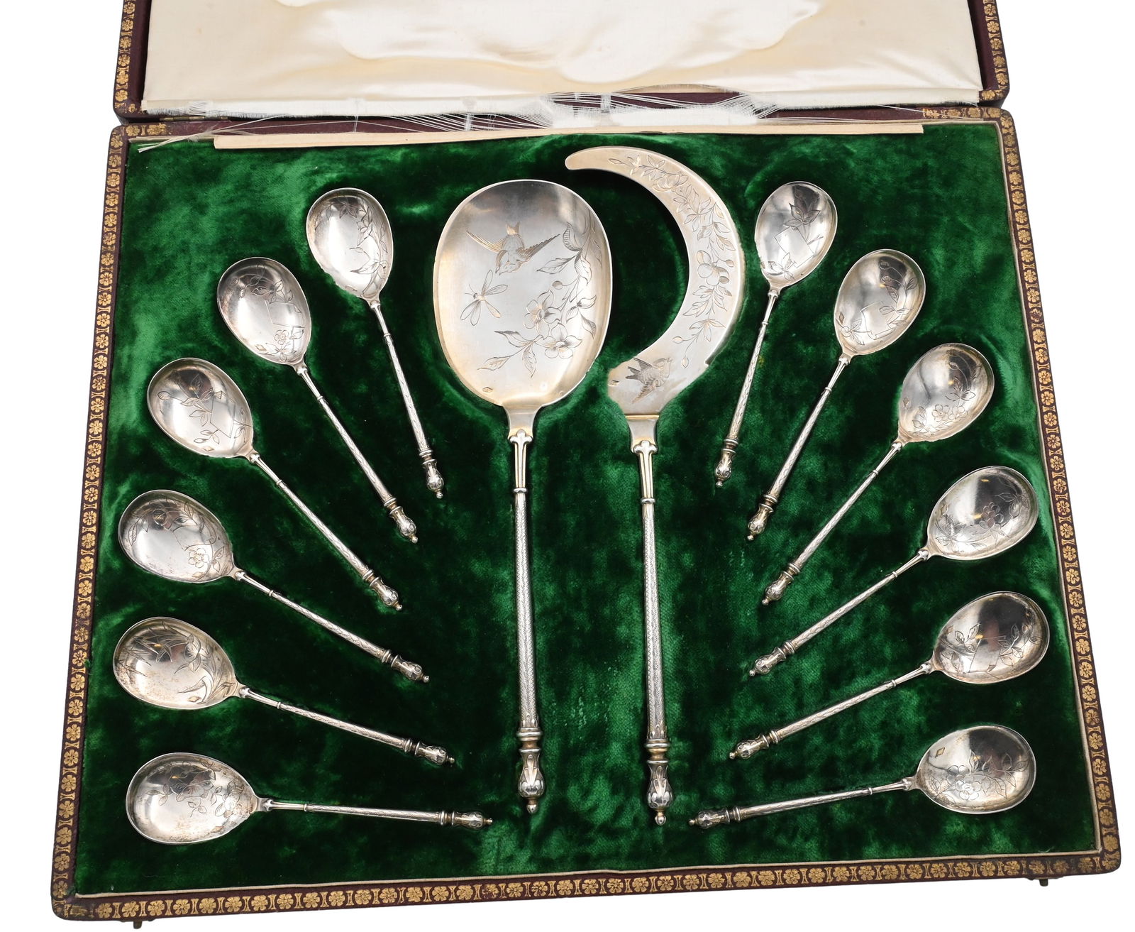 Edmond Bonnesoeur (French 1887-1908) Continental Silver Ice Cream Server Set (1 of 6)