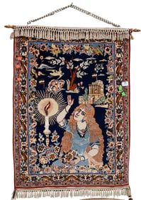 Silk Oriental Pictorial Rug