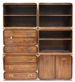 Two Campaign Style Cabinets