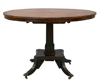 Regency Style Mahogany Circular Breakfast Table