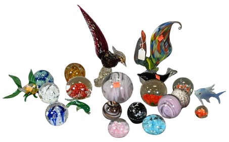 21 Murano and Art Glass Pieces