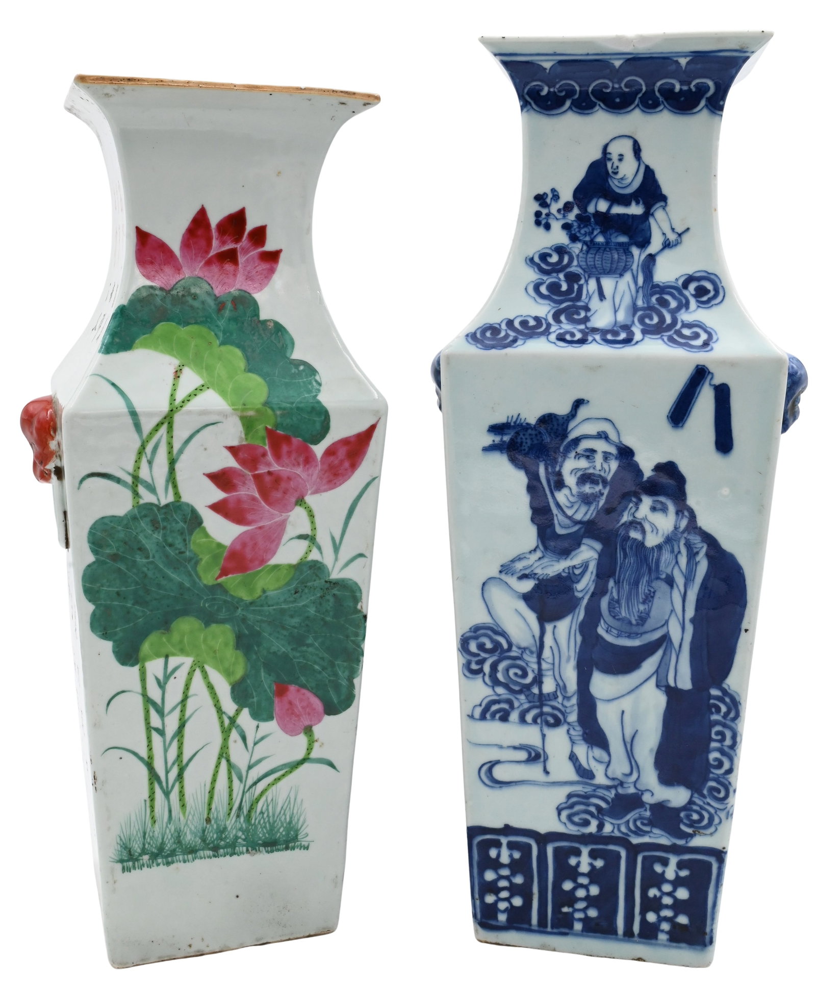 Two Chinese Porcelain Square Vases (1 of 5)