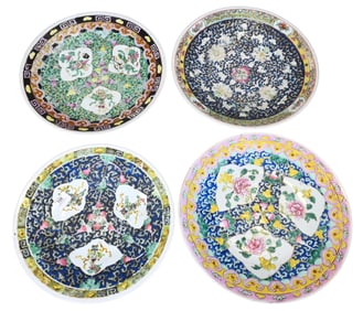 Four Chinese Porcelain Platters
