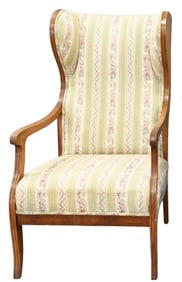 Biedermeier Fruitwood Ebonized Open Armchair