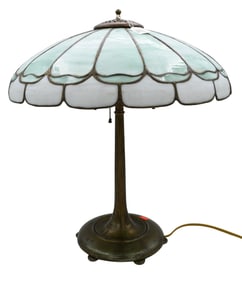 Leaded Panel Shade Table Lamp