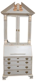 Chippendale Style Two Part Secretary Desk