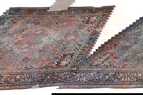 Farahan Sarouk Room Size Oriental Carpet: Farahan Sarouk Room Size Oriental Carpet 9' x 12' 2" Condition: dry rot and loss