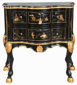 Chinoiserie and Parcel Gilt Decorative Commode