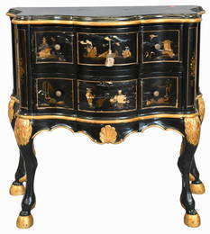 Chinoiserie and Parcel Gilt Decorative Commode