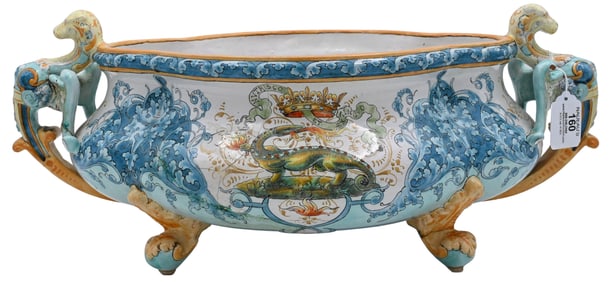Ulysse Blois and Emile Balon Ceramic Faience Center Piece