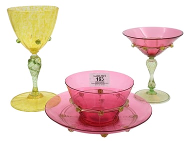 32 Piece Salviati Venetian Art Glass Group