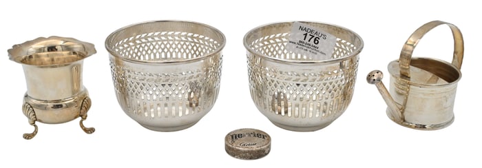 Five Piece Cartier Sterling Silver Group