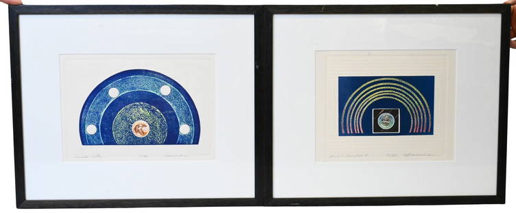 Set of Four Martin Barooshian (American 1929-2022): Set of Four Martin Barooshian (American 1929-2022) "Canada Goose", IV/XVI "Bird of Paradise", IV/XVI "Barbary Ape", IV/XVI "Crocodile", IV/XVI Embossed intaglio etchings from Natural History Suite Eac