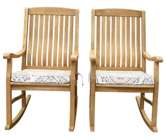 Pair of Teak Rockers