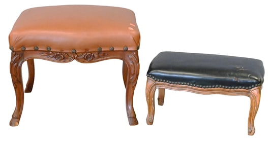 Two Louis XV Style Foot Stools