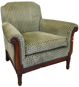 Custom Upholstered William IV Style Library Chair