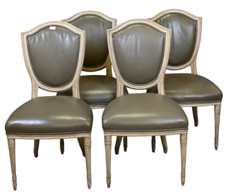 Set of Four Louis XVI Style Side Chairs