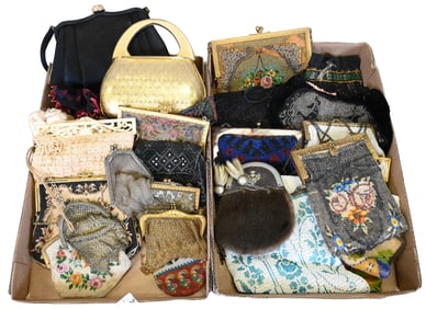 Two Box Lots of Vintage Beaded Purses