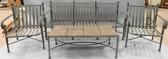 Four Piece Metal Outdoor Furniture Lot