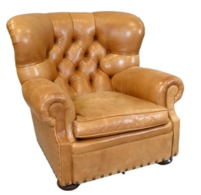 Ralph Lauren Tan Leather Easy Chair