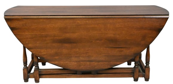 Custom Oak Gate Leg Drop Leaf Table