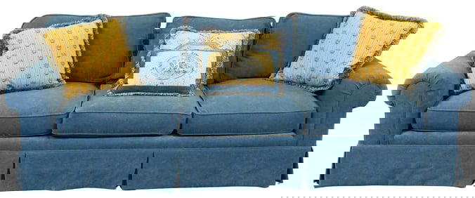 Carol Kurth Collection Three Seat Custom Upholstered Sofa