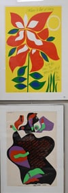 Two Large Samuel Maitin (American 1928-2004) Framed Pieces