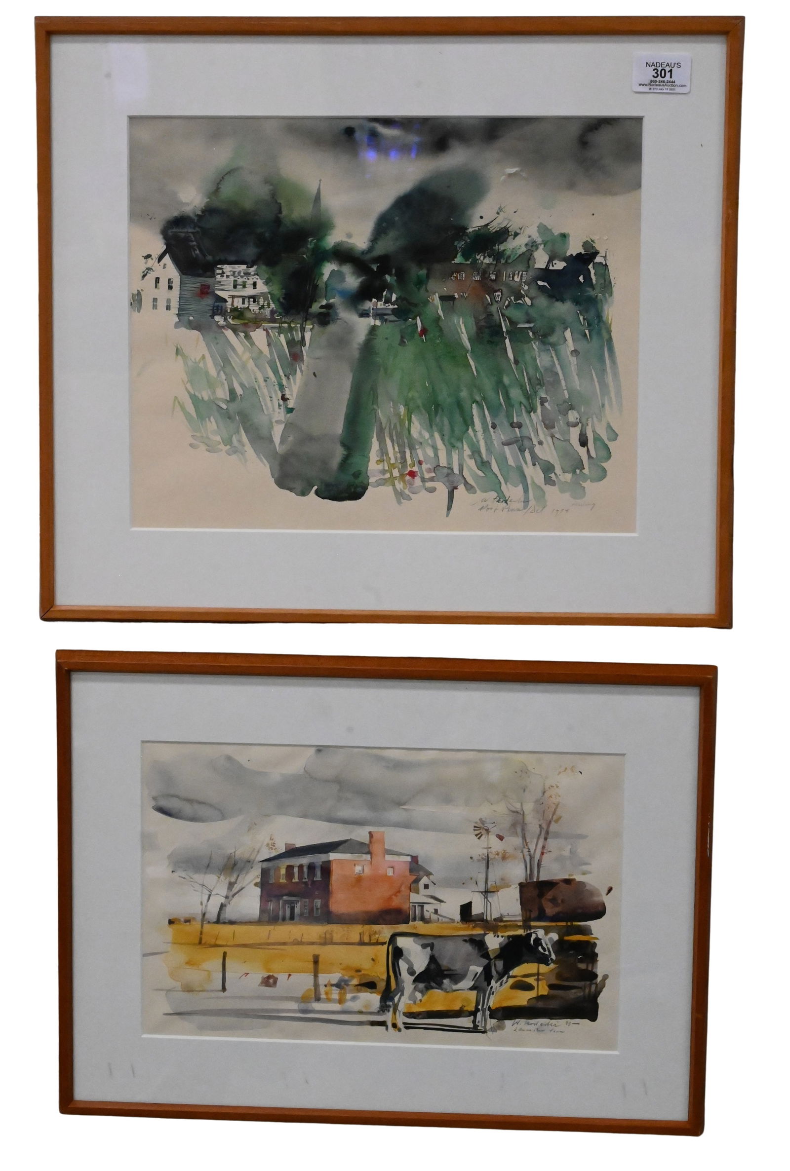 Set of Three William Teodecki (20th Century) Framed Landscapes (1 of 9)