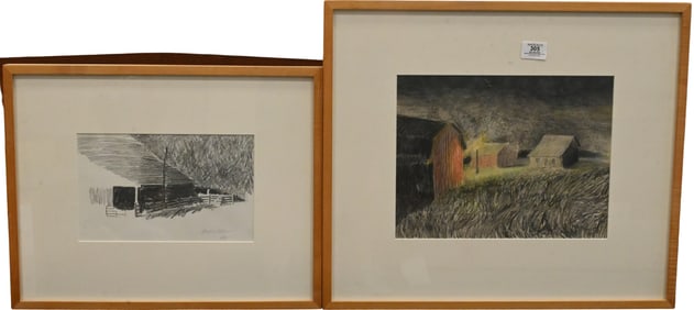 Group of Five Framed Landscapes